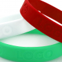 Debossed silicone wristbands