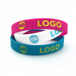 Colour Filled Silicone Wristband