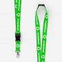 RPET Full Colour Print Lanyards + safety break away and Plastic Buckle