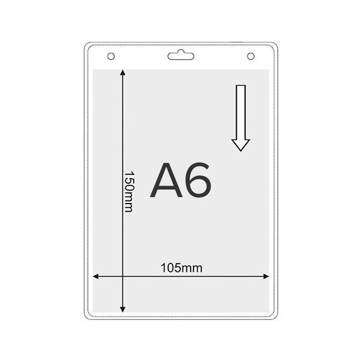 Vinyl badge holders A6 105 x 150mm