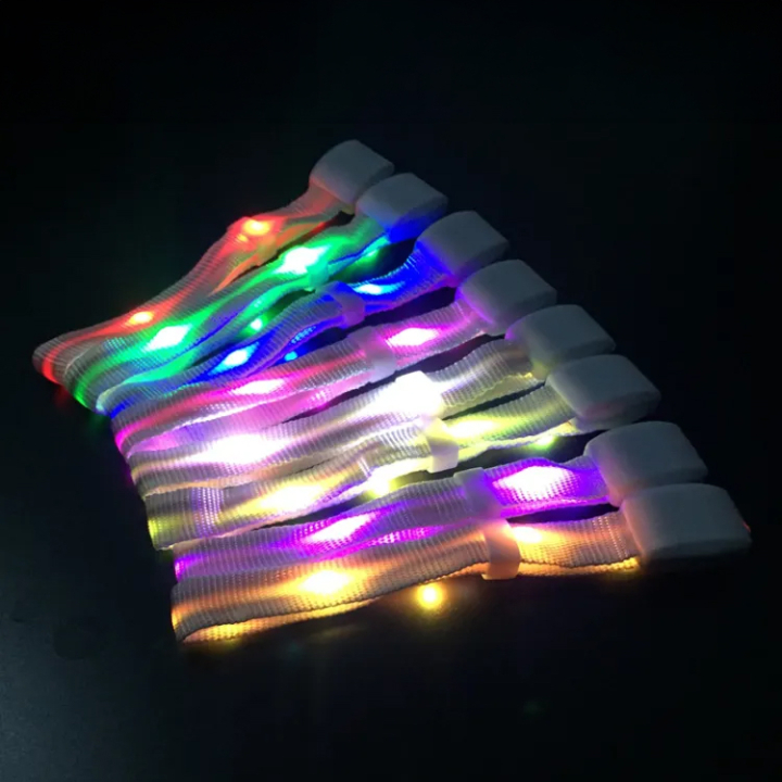 5-LED Fabric Light-Up Wristbands