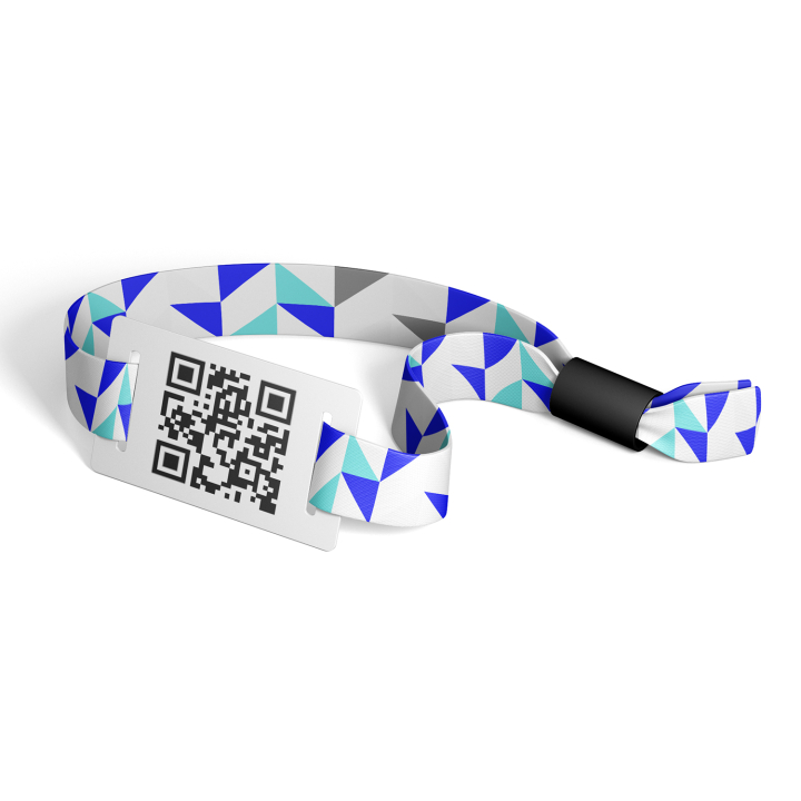 Polyester Fabric Wristbands with QR Code