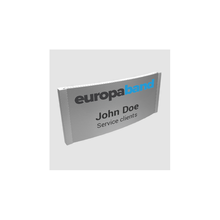 Curved Model C Magnetic Name Badge 78x32 mm