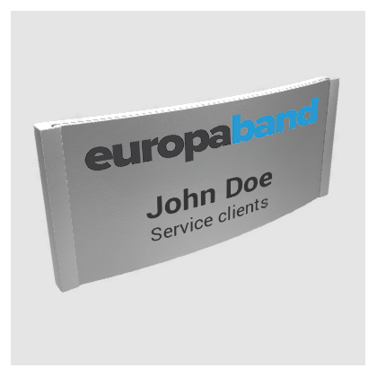 Curved Model C Magnetic Name Badge 78x32 mm