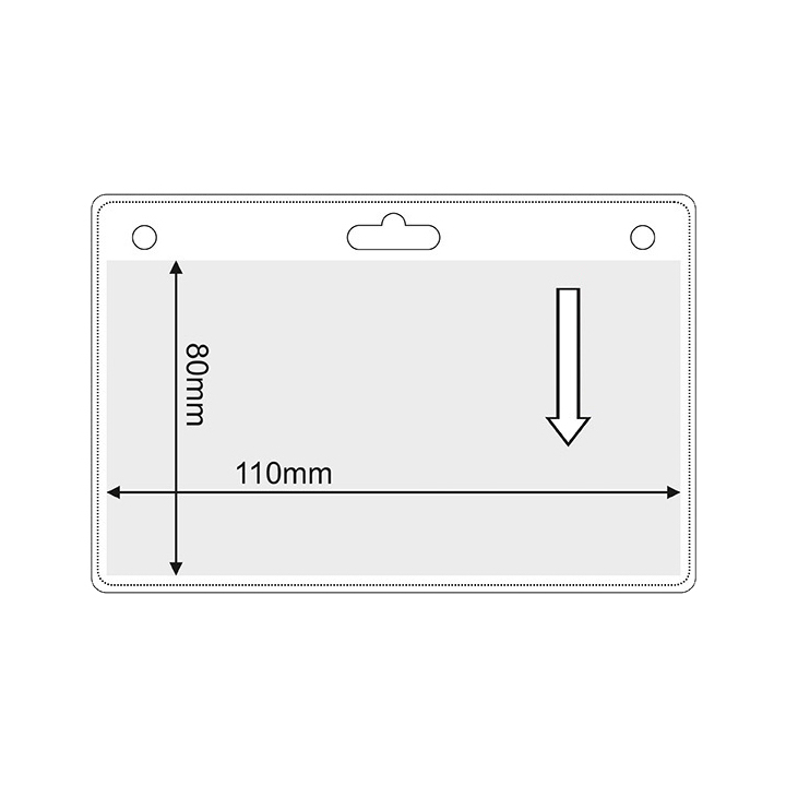 vinyl badge holder A7 110 x 80mm