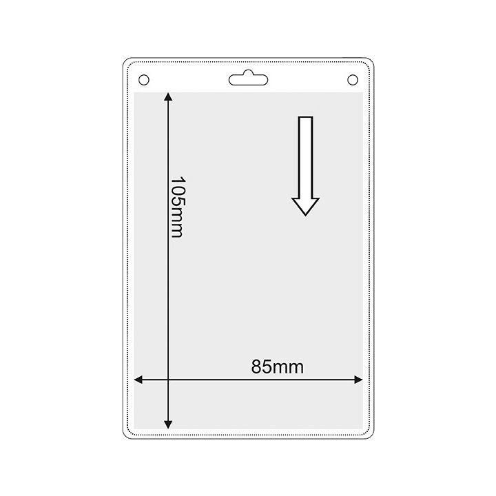 Vinyl badge holder 85 x 105mm