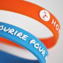 Embossed printed silicone wristbands