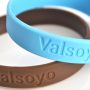 Debossed silicone wristbands