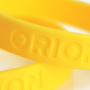 Debossed silicone wristbands