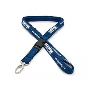 Screen-printed tubular lanyards