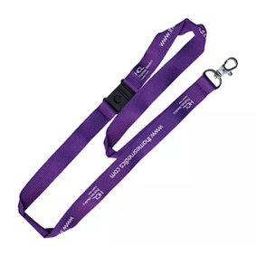 Screen-printed nylon lanyards